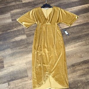 Gold velvet Dress